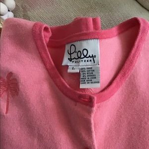 Lilly Pulitzer coral cardigan sweater